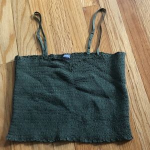 Aerie smocked green tube top